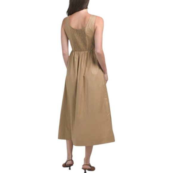 ZOE & CLAIRE Sleeveless Zipper Maxi Dress - Khaki - Picture 2 of 2